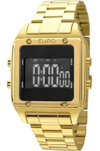 Relógio Femi Euro Eug2510aa/4p Fascion Hifit Digital Dourado