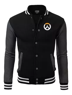 Overwatch Jaqueta College Blusa Casaco Bordado Americana