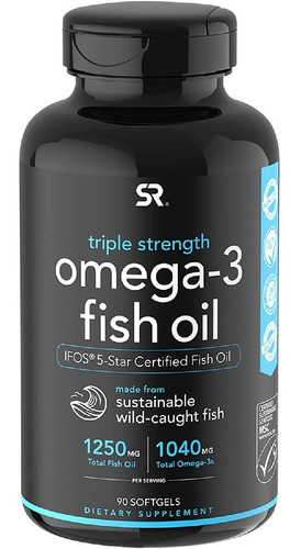 Aceite De Pescado Omega 3 Sports Research 90 Capsulas