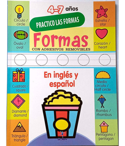 Libro Infantil Formas De Stickers Practico En Casa