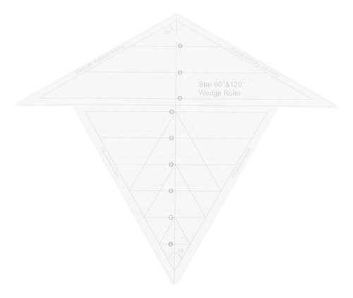 Plgebr Regla Cuña 60 Grado 120 Acolchado Herramienta Costura