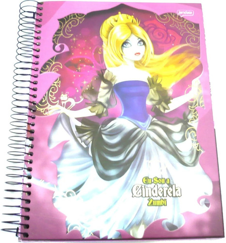 Caderno Princesas Zumbi Espiral G 10 Matérias 200 Folhas