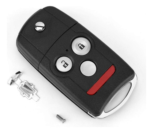 Llave Coche Fob 3 + 1 Boton Control Remoto Flip Key Case Mdx