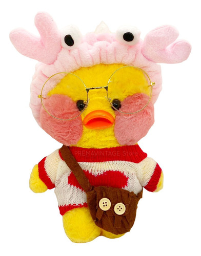 Lalafanfan Pato Tiktok Muñeco Peluche Anteojo Kawaii 30cm Im