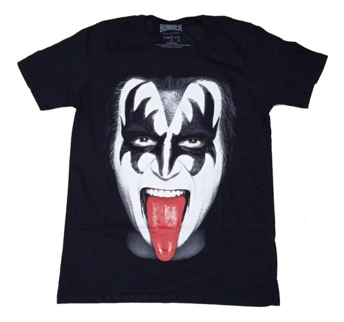 Camiseta Kiss Banda De Rock Preta Gene Simons Bo385