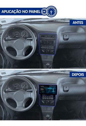 Multimidia 9'' Android Flutuante Gol G2 Android Auto Carplay