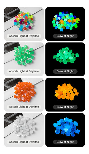 100 Piedras Con Forma De Diamante Que Brillan En La Oscurida