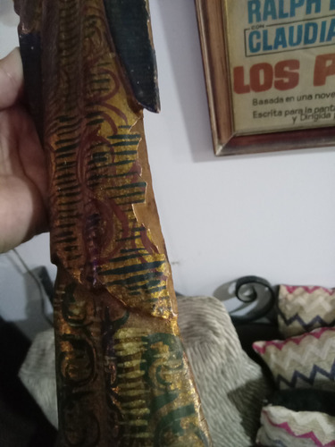 Antigua Talla Policromada Religiosa Policromado (Usado)
