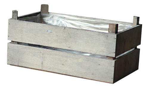 Maceta Rústica De Madera Para Verdes, Caja Decorativa