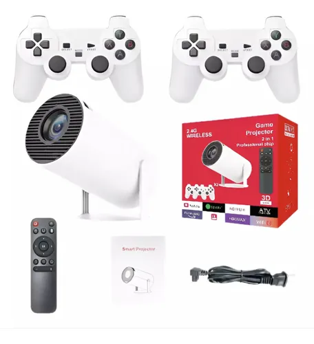 Combo Proyector Profesional 2 En 1 Con Juegos Y Controles