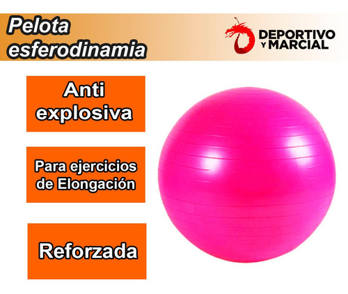 Imagen 2 de 7 de Pelota Esferodinamia 65 Cm Reforzada Pilates Yoga Importadas