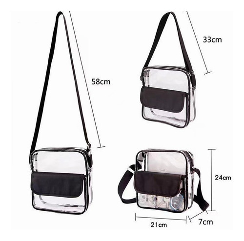 Bolso Bandolera Transparente Aprobado Por El Estadio Deporte