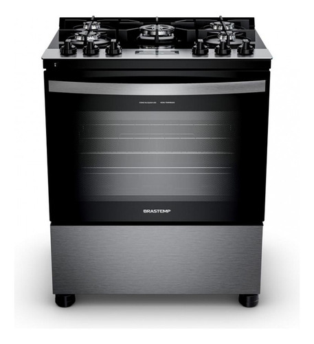 Fogão 5 Bocas Brastemp Bfs5xar Acendimento Automático Cor Inox