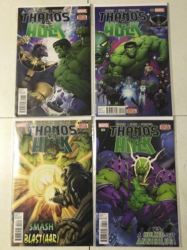 Thanos Vs The Hulk Set 1-4 En Inglés Año 2015