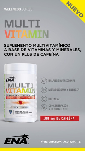 Multivitamin Ena Sport - Minerales, Vitaminas, Cafeína