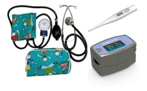 Kit Silfab Pediatrico Oximetro + Termometro + Tensiometro