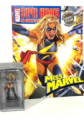 Eaglemoss Marvel Ms. Marvel #76 Plomo Importado + Revista