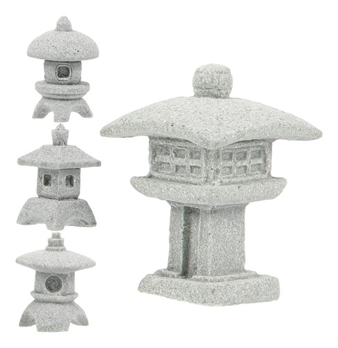 Conjunto De 4 Miniaturas De Pagoda Japonesa Para Decoración