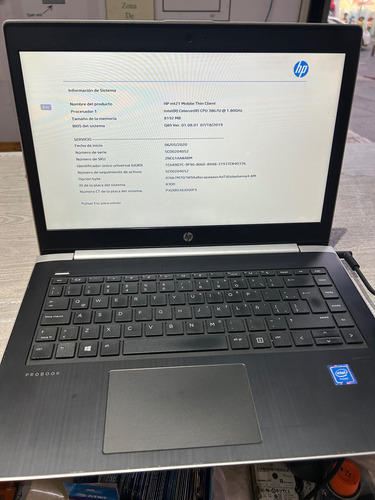 Hp Probook Mt21 Plateado (Usado)