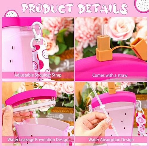 Cantimplora Botella Para Agua Forma De Sandia Kawaii Colores