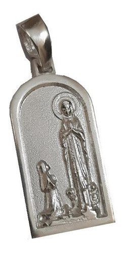 Preciosa Medalla Lourdes Plata 925, Capilla 30 X 15mm.