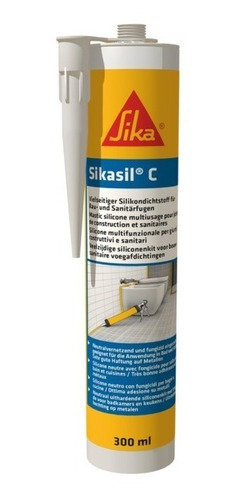 Sikasil C Sellador De Silicona De Curado Neutro 300 Ml Sika