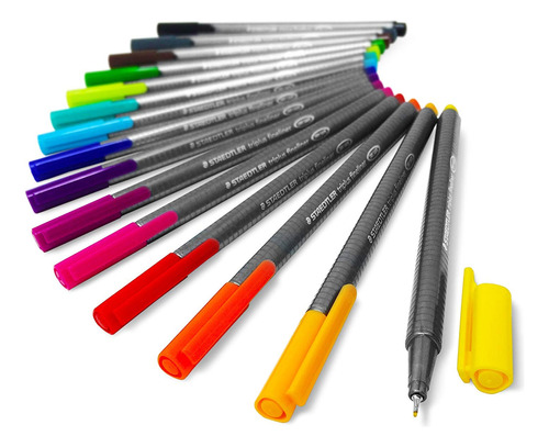 Staedtler Triplus Fineliner Lata Metal Para Regalo 15 Color