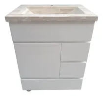 Comprar Vanitory Laqueado De 60 Cm Con Mesada De Mármol Travertino