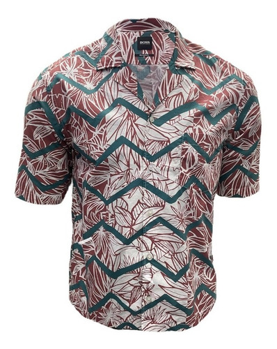 Camisa Tropical Hugo Boss Para Hombre 100% Nueva Y Original
