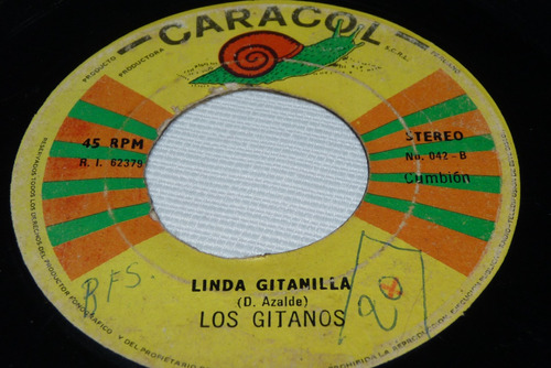 Jch- Los Gitanos Linda Gitanilla Cumbia Peru 45 Rpm