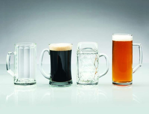 Icon Juego De 6 Tarros Para Cerveza De Vidrio De 580 Ml. Color Transparente