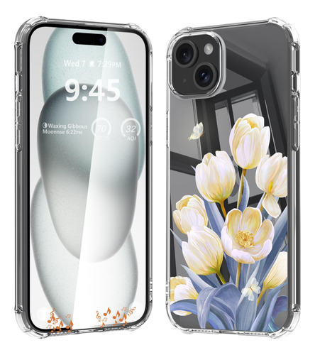 Funda Para iPhone 15 Plus Azul Tulip Piel Sintetica