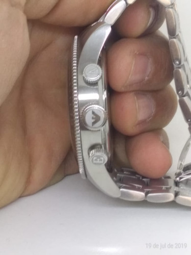 Relógio Emporio Armani Ar0586 Inox Masculino Fundo Branco 3d