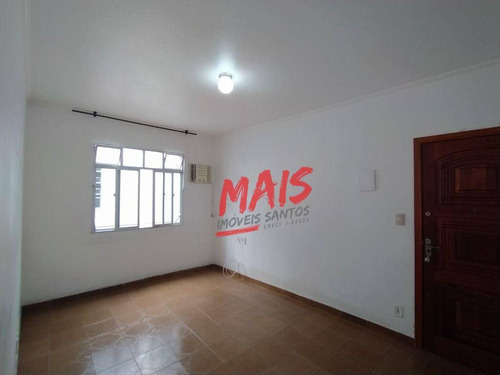 Imagem 2 de 10 de Apartamento Com 1 Dormitório Para Alugar, 48 M² Por - Gonzaga - Santos/sp - Ap4865