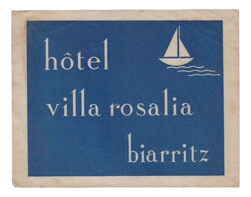 Antiguo Luggage Hotel Villa Rosalia Biarritz Francia Vintage