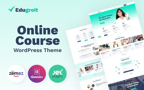 Edugroit-theme De Sitio Web De Cursos En Línea Wordpress