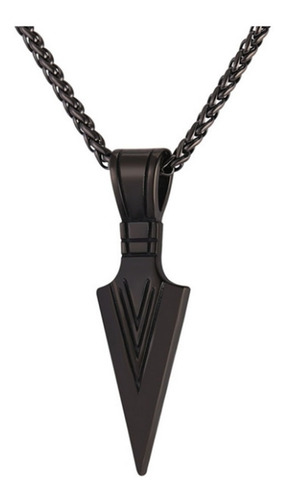 Collar Decorativo Flecha Punta De Arco Unisex Mujer Hombre Color Negro