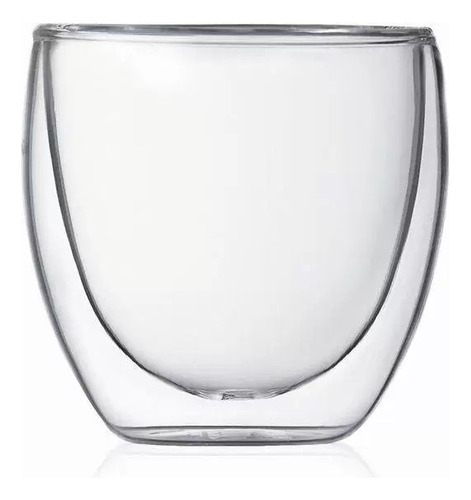 Vaso De Cristal Doble Fondo Pocillo Cafe Te Bebida Caliente