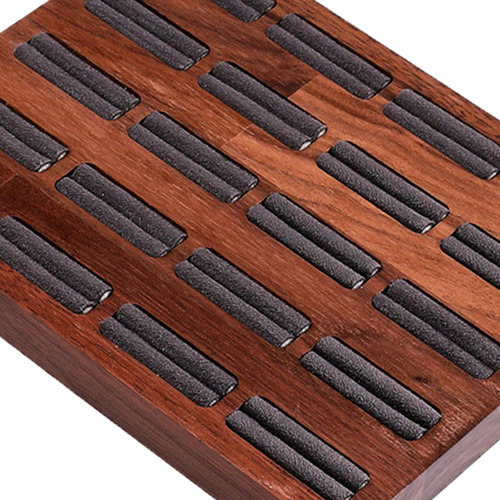 Bandeja De Madera Para Anillos, Caja De Exhibición Con 20