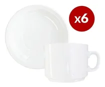 Comprar Set X6 Taza Café Pocillo Plato Vajilla Germer Gastronomico