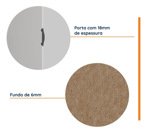 Guarda Roupa Modulado De Canto Com Espelho 6 Portas 3 Peças