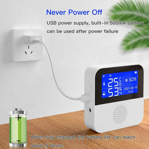 Controlador Temp. Y Humedad Digital Termostato Alarma Tuya