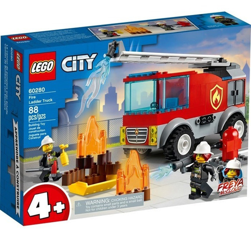 Lego - 60280 City Camion De Bomberos Con Escalera 88 Pzas