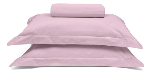 Jogo De Cama Queen Size 200 Fios Reffinata Color 3 Peças Cor Rosa-chiclete