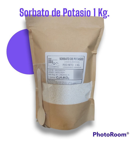 Sorbato De Potasio 1 Kg. Con Cuchara De Madera.