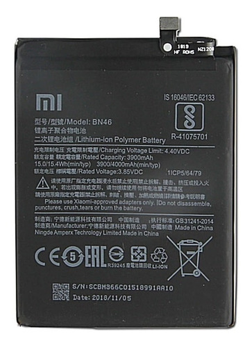 Bateria Original Xiaomi Redmi 6 Pro Bn47 4000 Mah