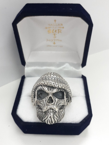 Anillo En Plata 925 Caballero Hombre Calavera 