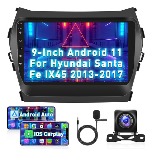 Autoestéreo Android 11 De 9 In P/hyundai Santa/ix45 2013-17