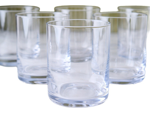 Set X 6 Vasos De Vidrio Classic Transparente Bebidas 350ml