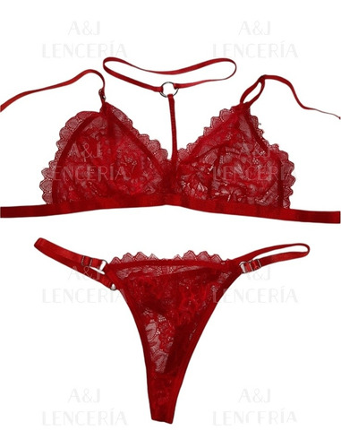 Conjunto Sexy Puntilla Arnes Desmontable 85-105